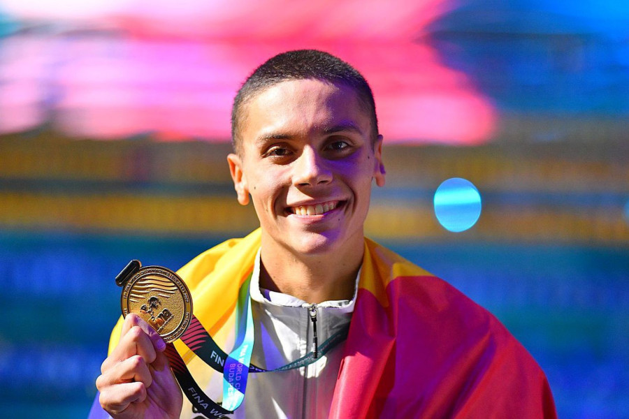 David Popovici a câștigat medalia de aur în proba de 100 m liber, la Campionatele Naționale în bazin scurt de la Otopeni