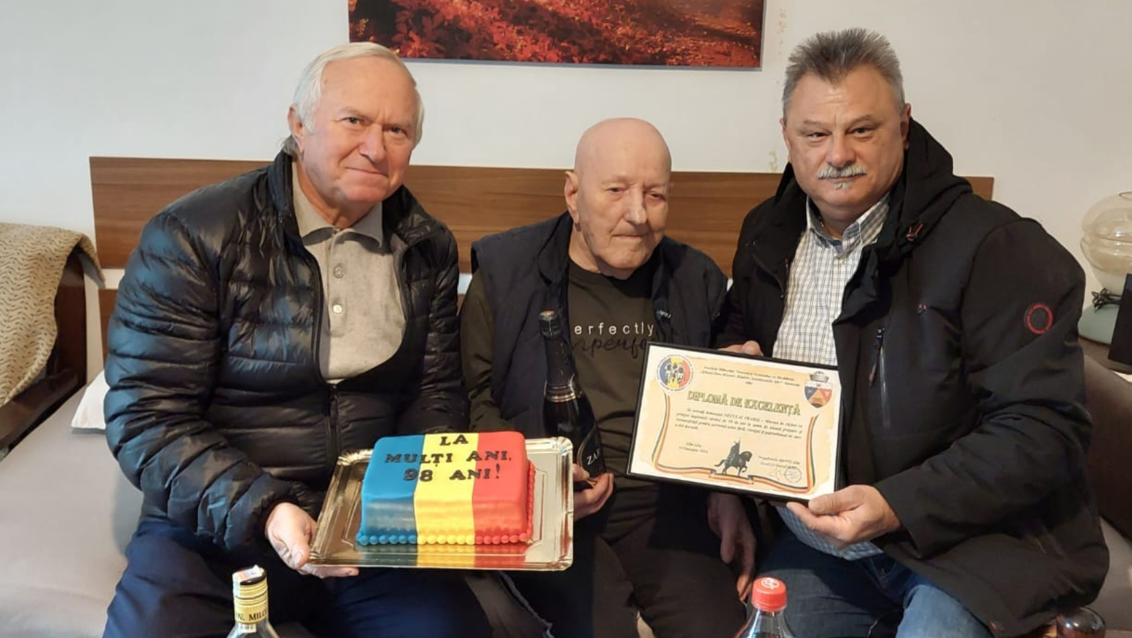 Veteranul de război Neculai Vrabie a împlinit 98 de ani