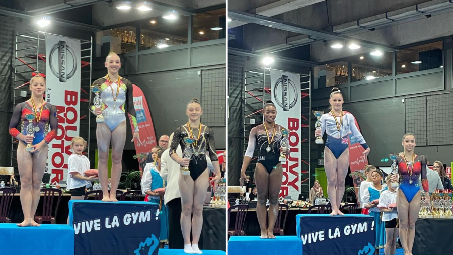 Aur, argint și bronz pentru Alexia Vânoagă și Miruna Botez în ultima zi a concursului internațional de la Charleroi, "Top Gym"