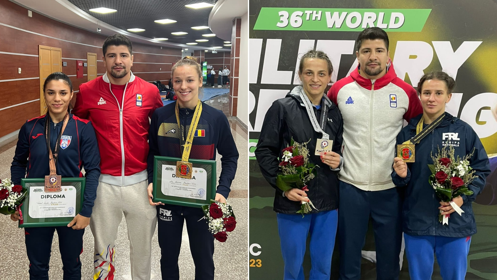 Luptătorii români au câștigat 2 medalii de aur, 1 de argint și 1 de bronz la Campionatul Mondial Militar de la Baku