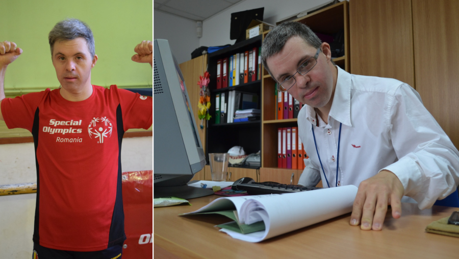Șerban, primul angajat cu Sindrom Down din România, reper pentru generații întregi. Dizabilitatea nu limitează viața unei persoane și nu o îngrădește