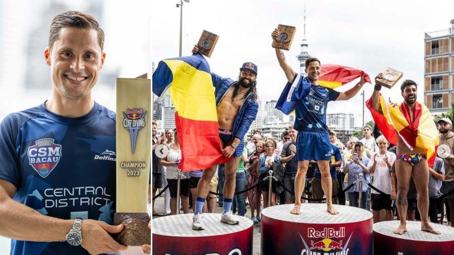 Constantin Popovici a câștigat circuitul mondial Red Bull Cliff Diving din Noua Zeelandă