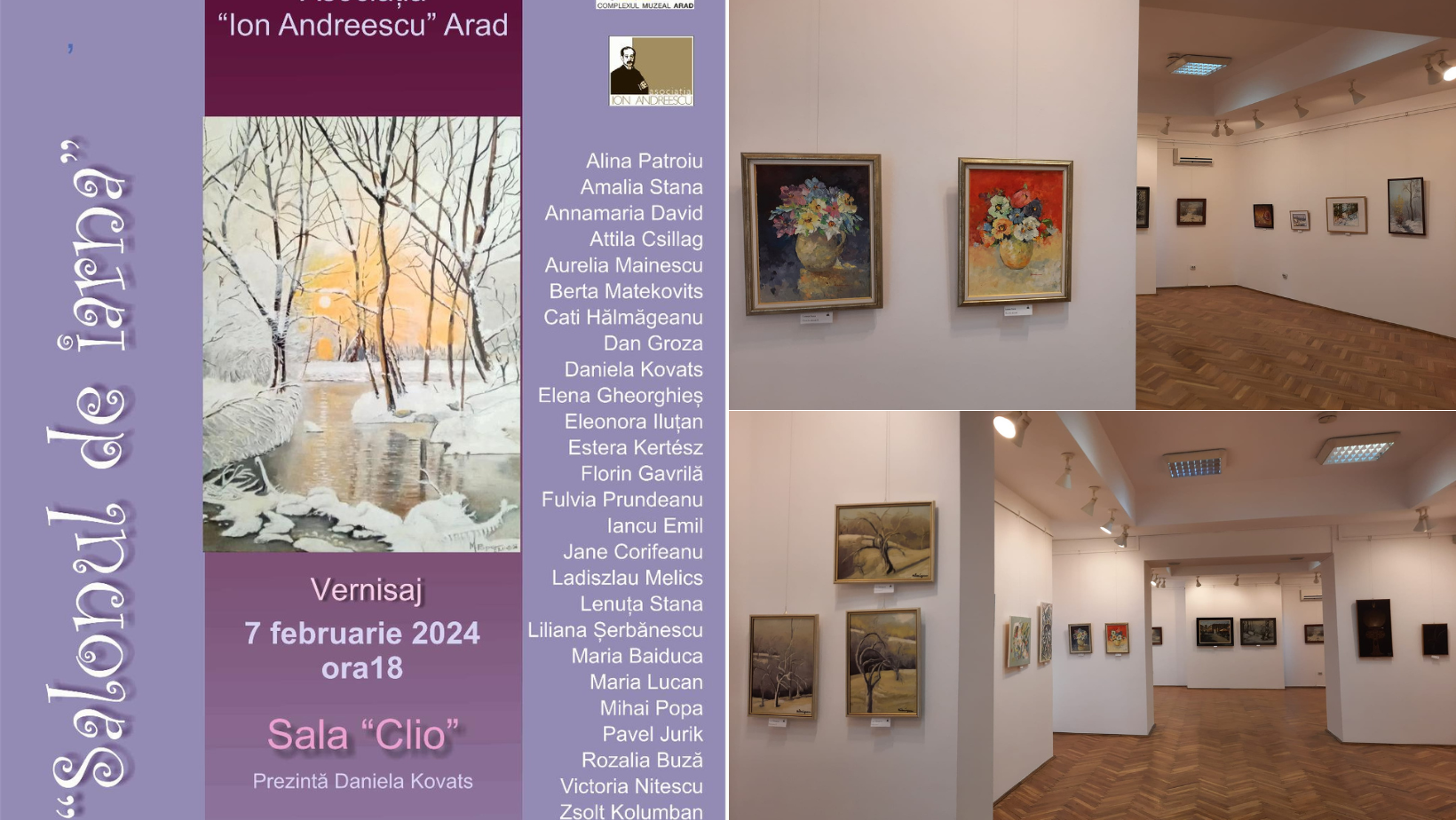 Vernisajul expoziției ”Salonul de iarnă”, miercuri, la Sala CLIO