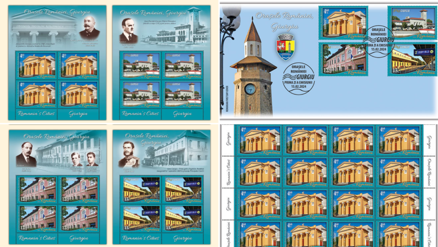 Emisiunea filatelică "Oraşele României", de joi, în magazinele Romfilatelia