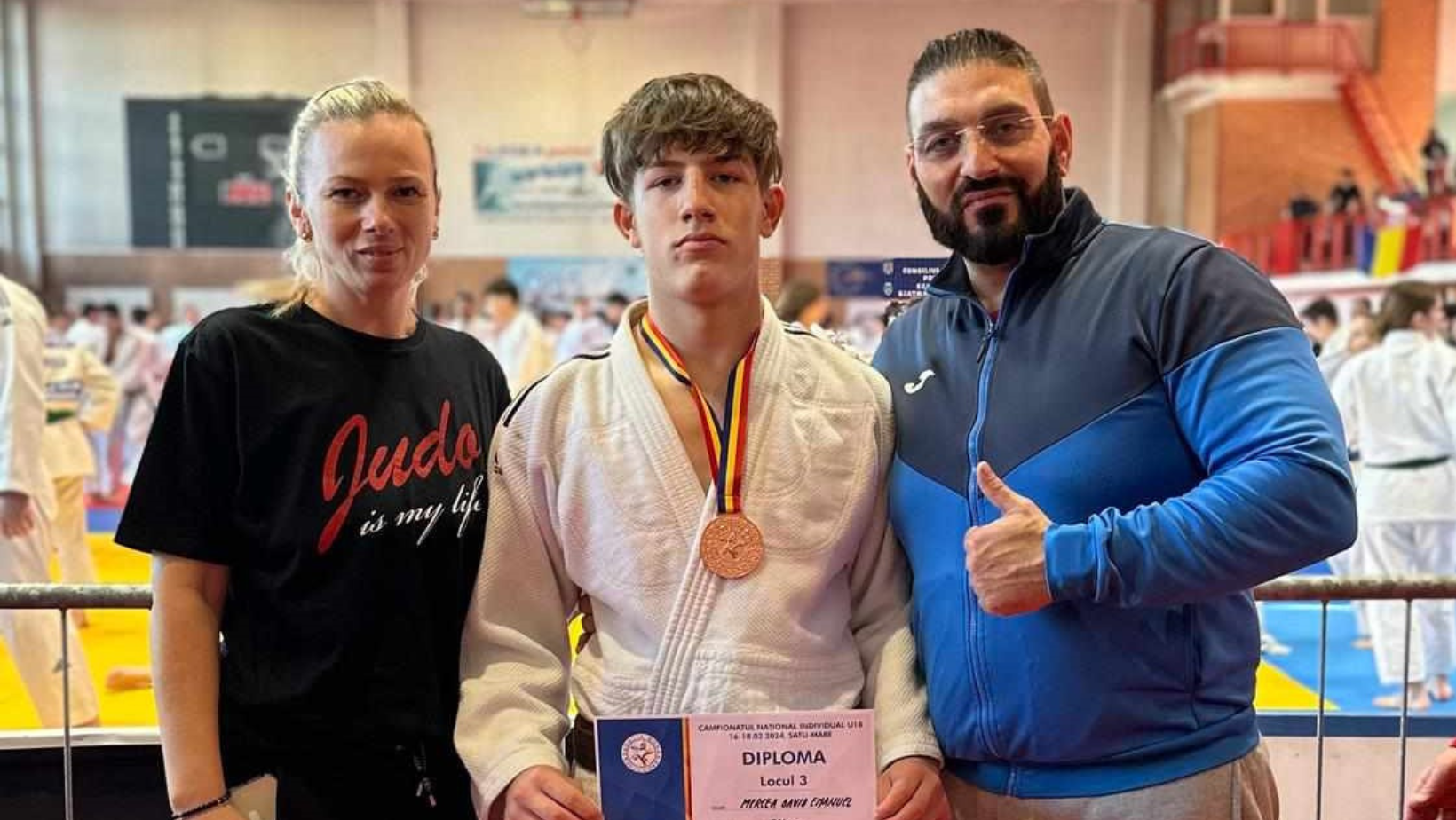 Arădeanul David Mercea a câștigat bronzul pe tatami, la Campionatul Național U18 de la Satu Mare