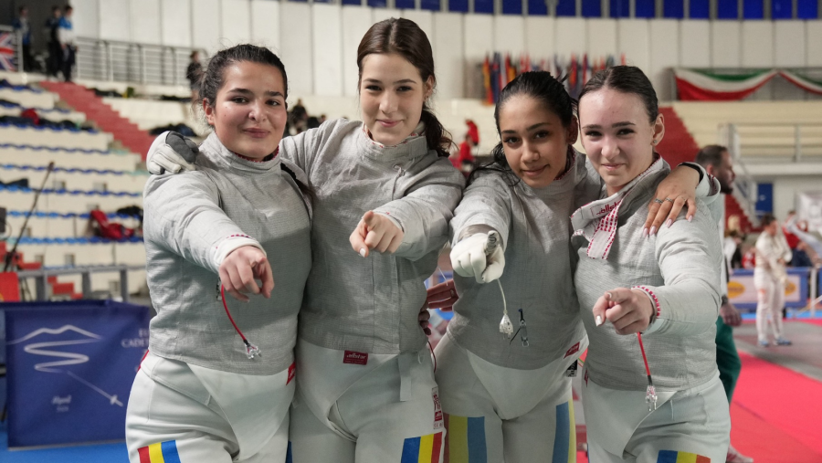 Echipa feminină de sabie a României, pe locul 5 la Europenele de cadeţi de la Napoli