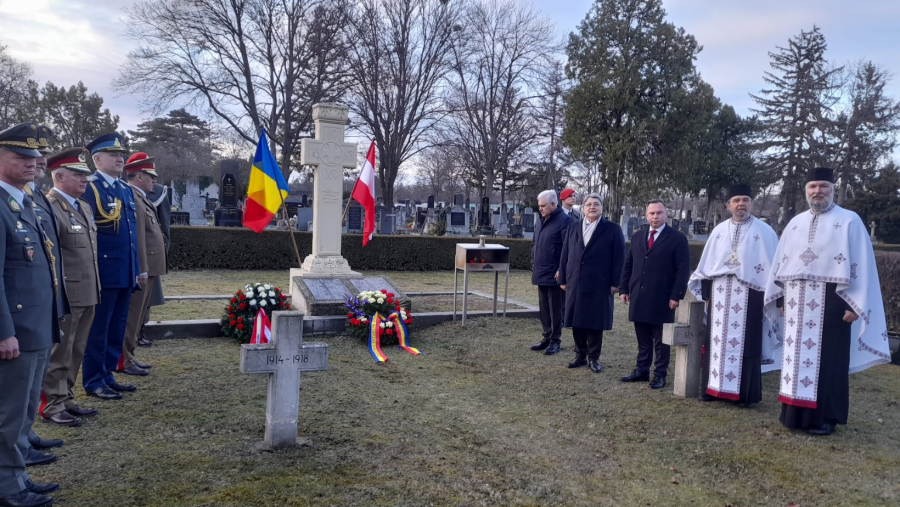 Slujbă de pomenire pentru Eroii români, în Cimitirul Central din Viena