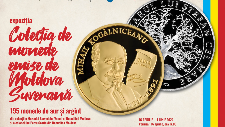 Expoziţia "Colecţia de monede emise de Moldova Suverană", în premieră în România