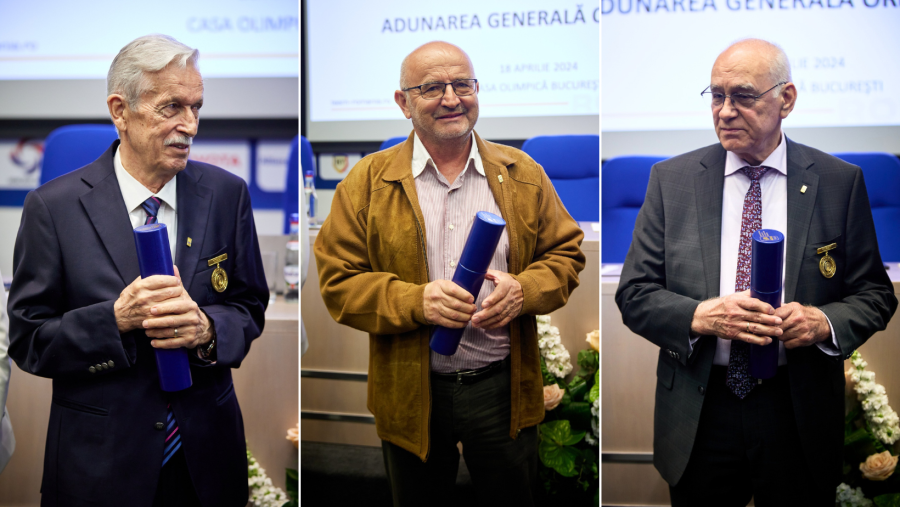 Artur Hoffmann, Ovidiu Gârbacea şi Filip Stoica au primit Ordinul Excelenţă Olimpică din partea COSR