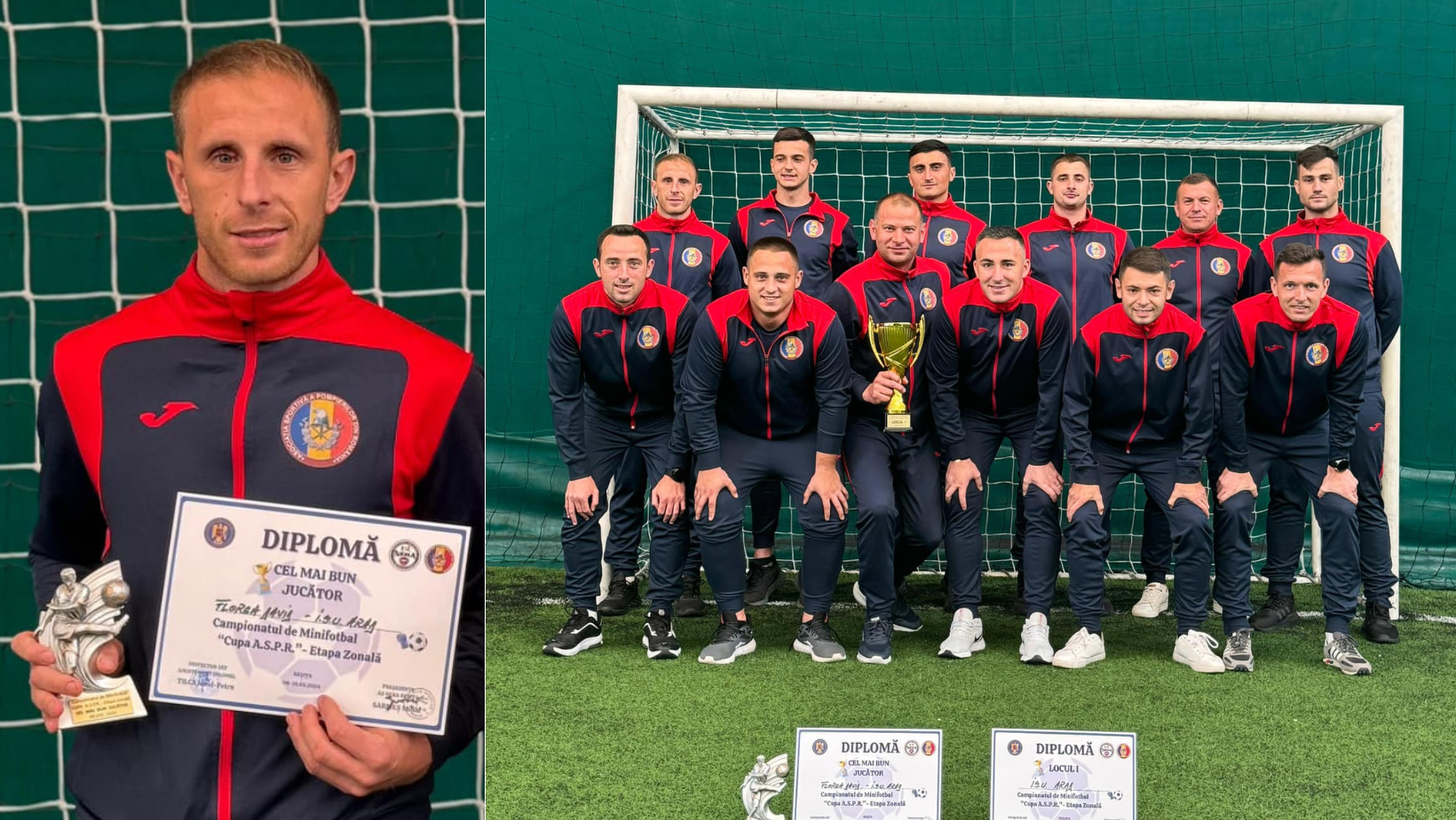 Pompierii arădeni, pe locul I la Etapa Zonală a Campionatului de minifotbal. Florea David, cel mai bun jucător al competiției