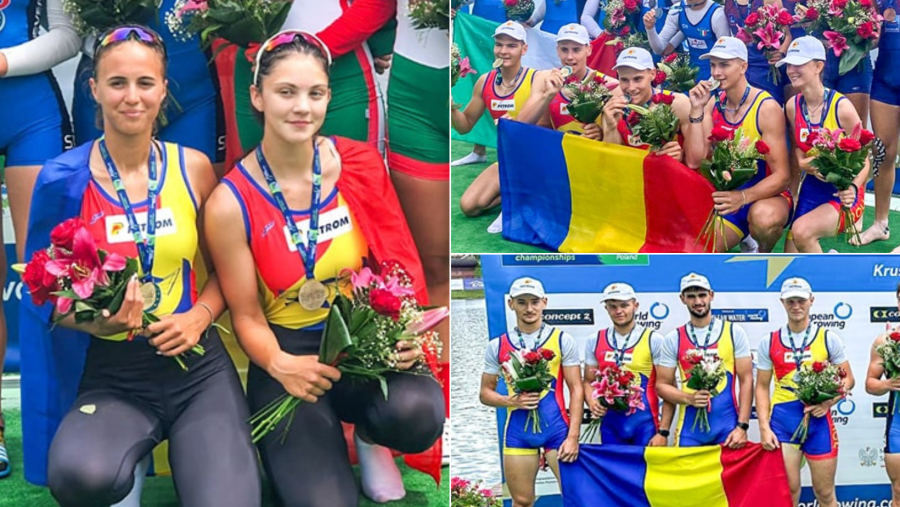 Rezultat incredibil la canotaj! Sportivii români au câștigat 7 medalii de aur și 2 de argint la Europenele de Juniori