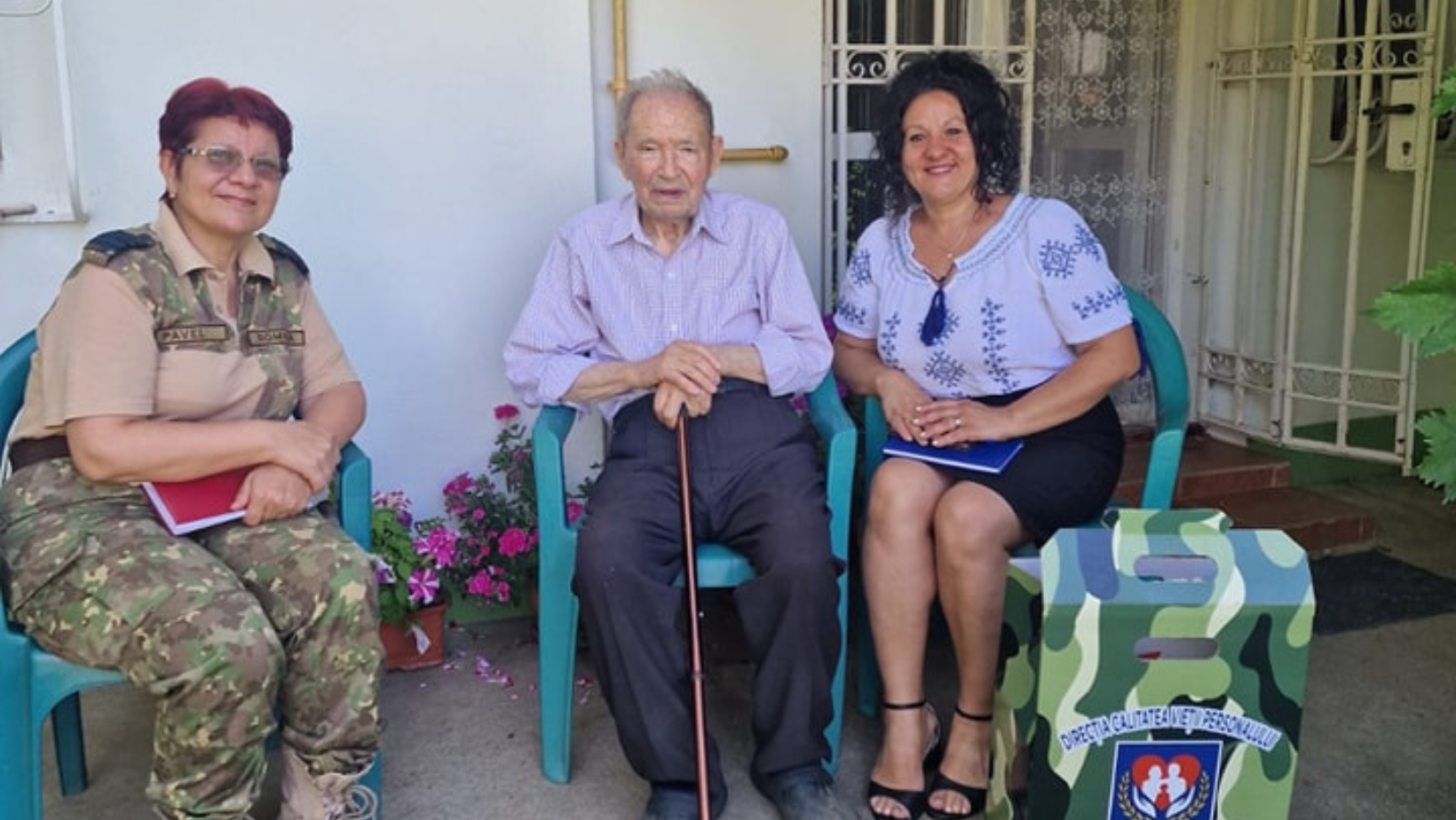 Recunoștința este frumoasă! Veteranul de război Dumitru Gheorghiu, vizitat în cadrul programului „Acasă la Veterani”