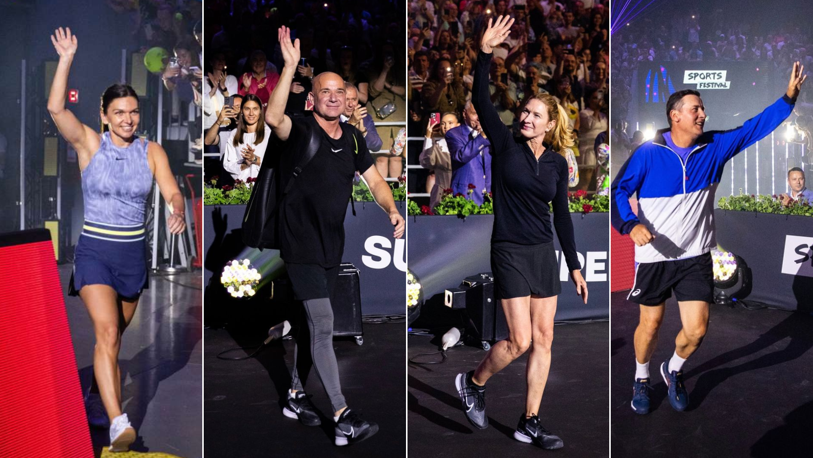 Andre Agassi, Steffi Graf, Simona Halep şi Andrei Pavel au făcut show Sports Festival la Cluj