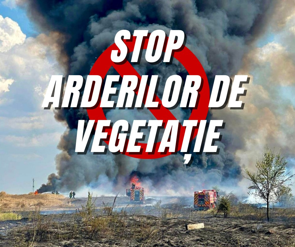 Respectă viața, respectă mediul înconjurător! IGSU face apel pentru oprirea igienizării terenurilor prin incendiere
