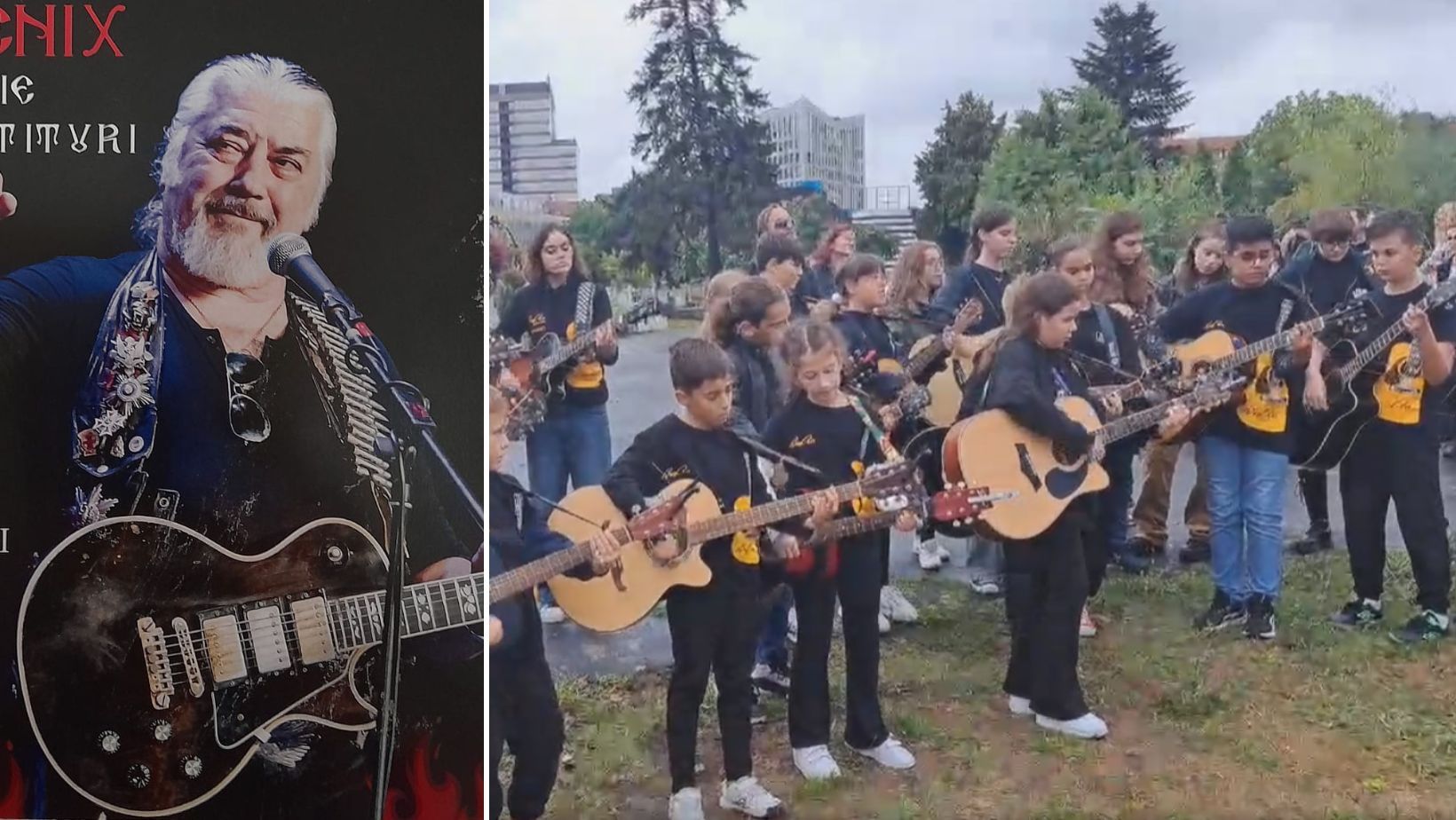 Zeci de copii au cântat melodiile legendarului Nicu Covaci, la mormântul său, la 40 de zile de la trecerea în veșnicie