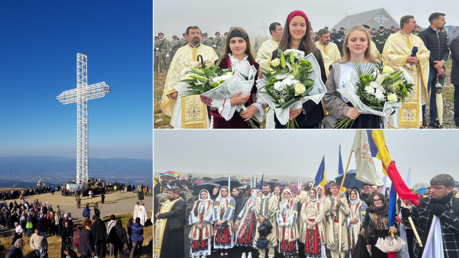 Eroii bănățeni, comemorați la Crucea-monument de pe Muntele Mic