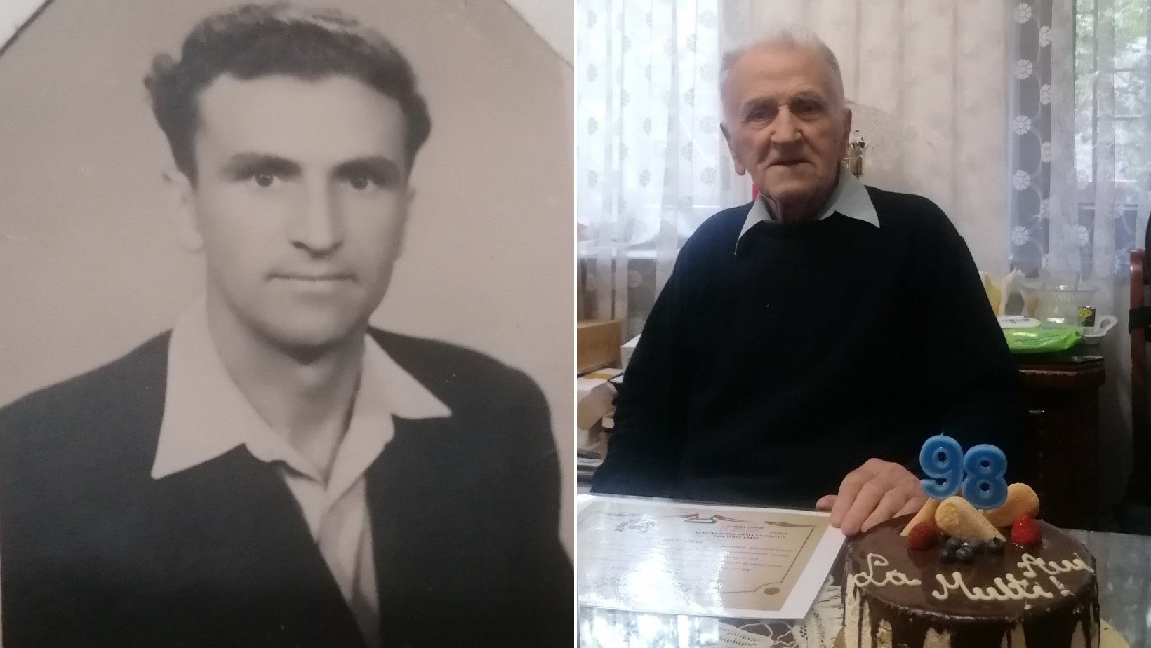 Veteranul de război Neculai Burghelea, sărbătorit la 98 de ani