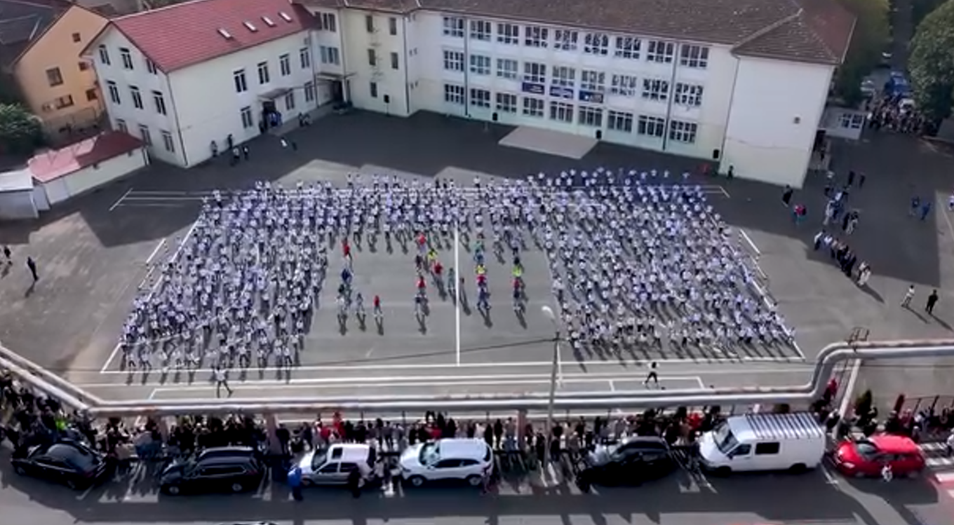 Dacă vreți o doză de bucurie, urmăriți flashmobul organizat de dansatorii Royali și elevii de la LN Informatică Arad de Ziua Educației! (VIDEO)