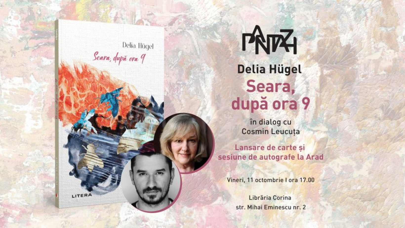 Arădeanca Delia Hügel își lansează volumul de debut „Seara, după ora 9”, la Librăria Corina