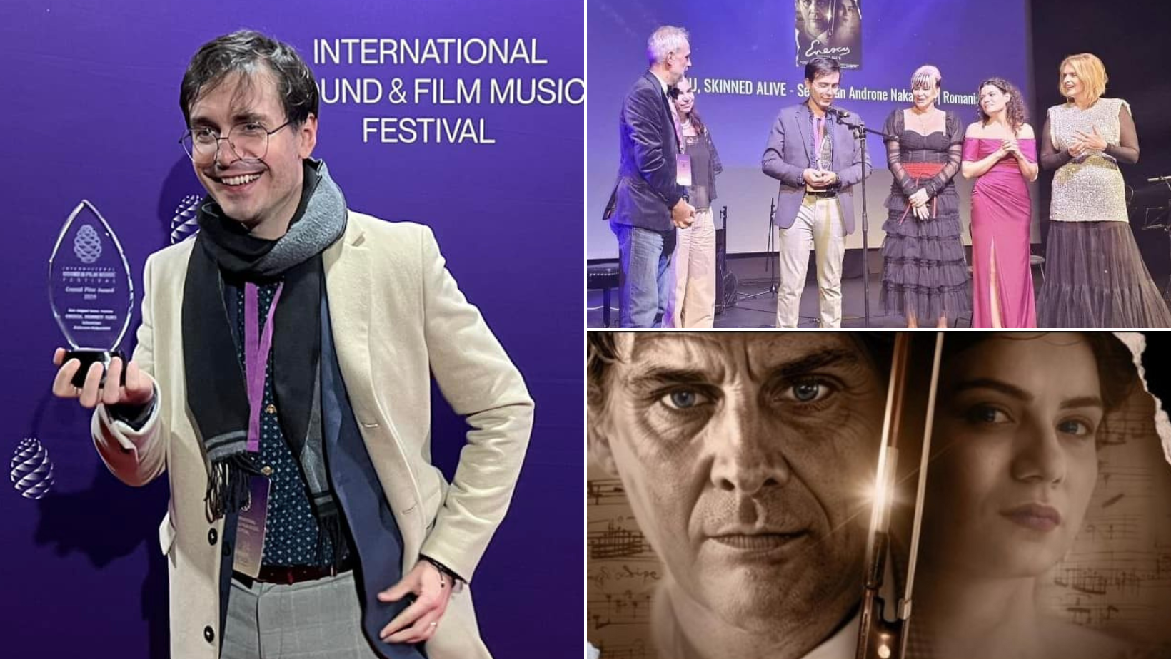 Primul film artistic despre George Enescu a câștigat marele premiu la categoria „Cea mai bună muzică originală de film”, la ISFMF, Croația