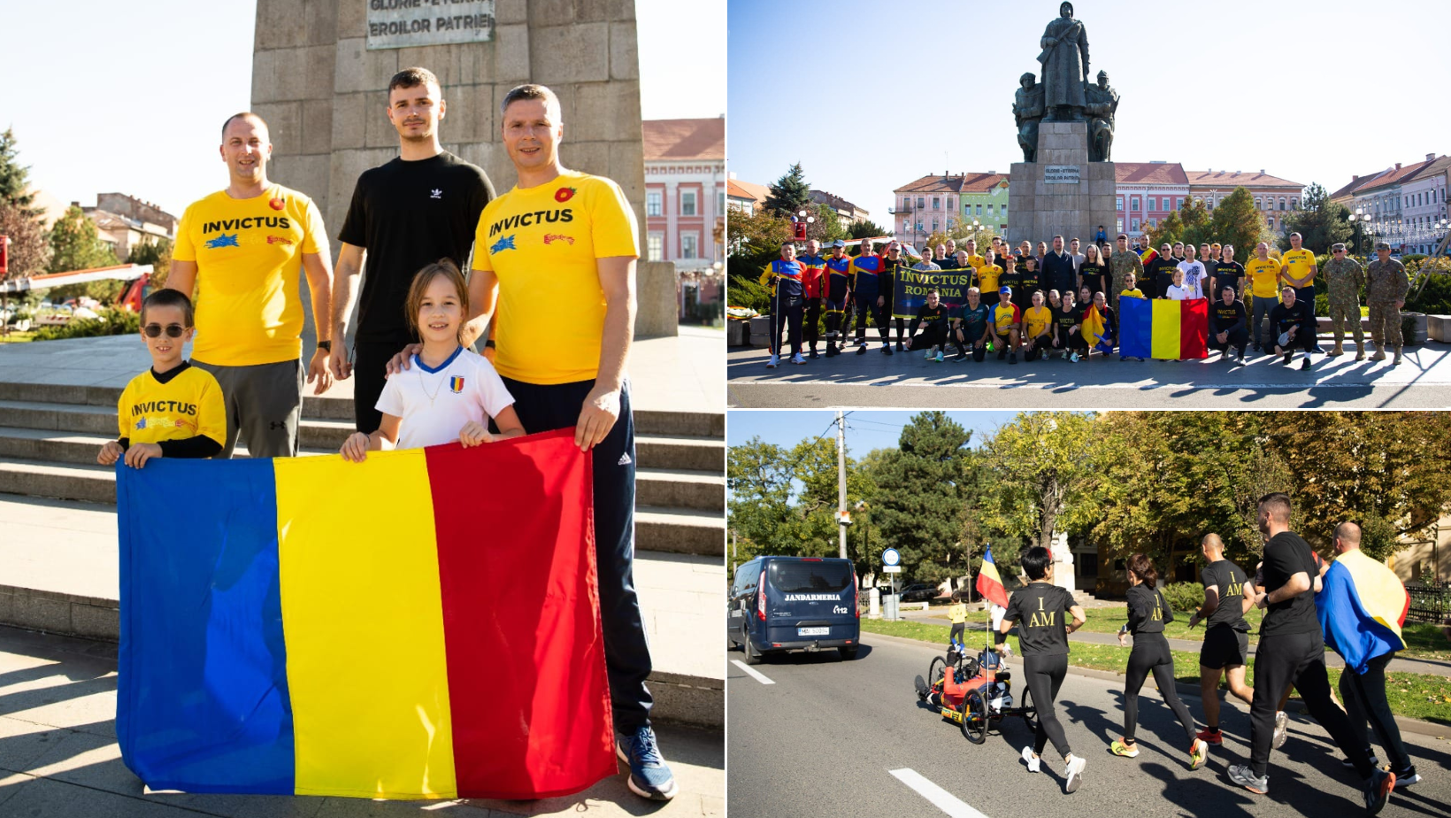 Pentru Eroii și Veteranii României. Jandarmii arădeni participă la Ștafeta Veteranilor Invictus 2024