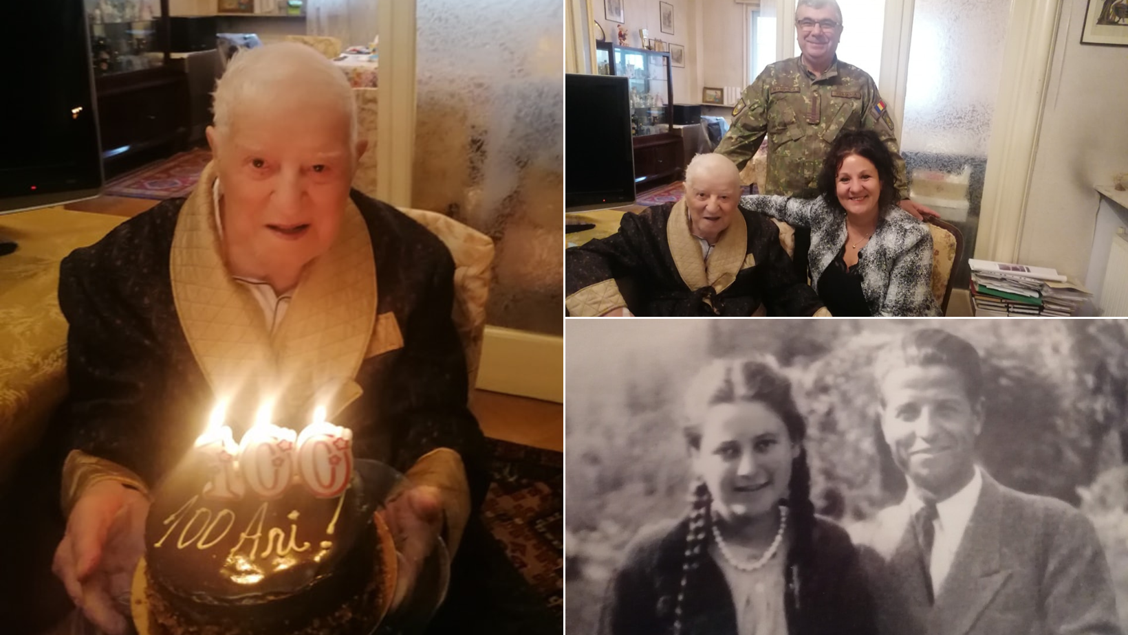 Veteranul de război Niculae Anghel, sărbătorit la 100 de ani