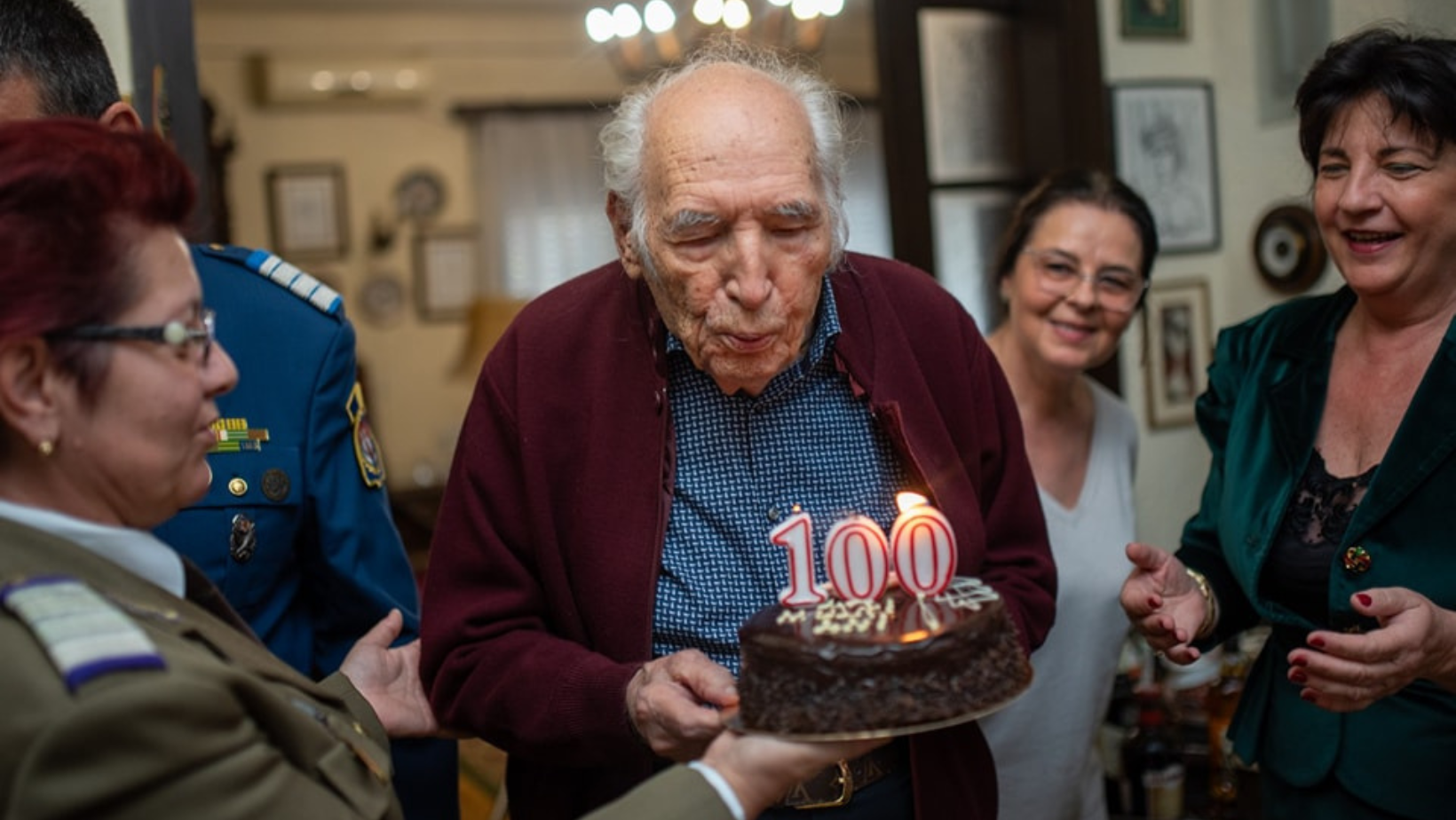 Veteranul de război Dumitru Făiniși, sărbătorit la centenar