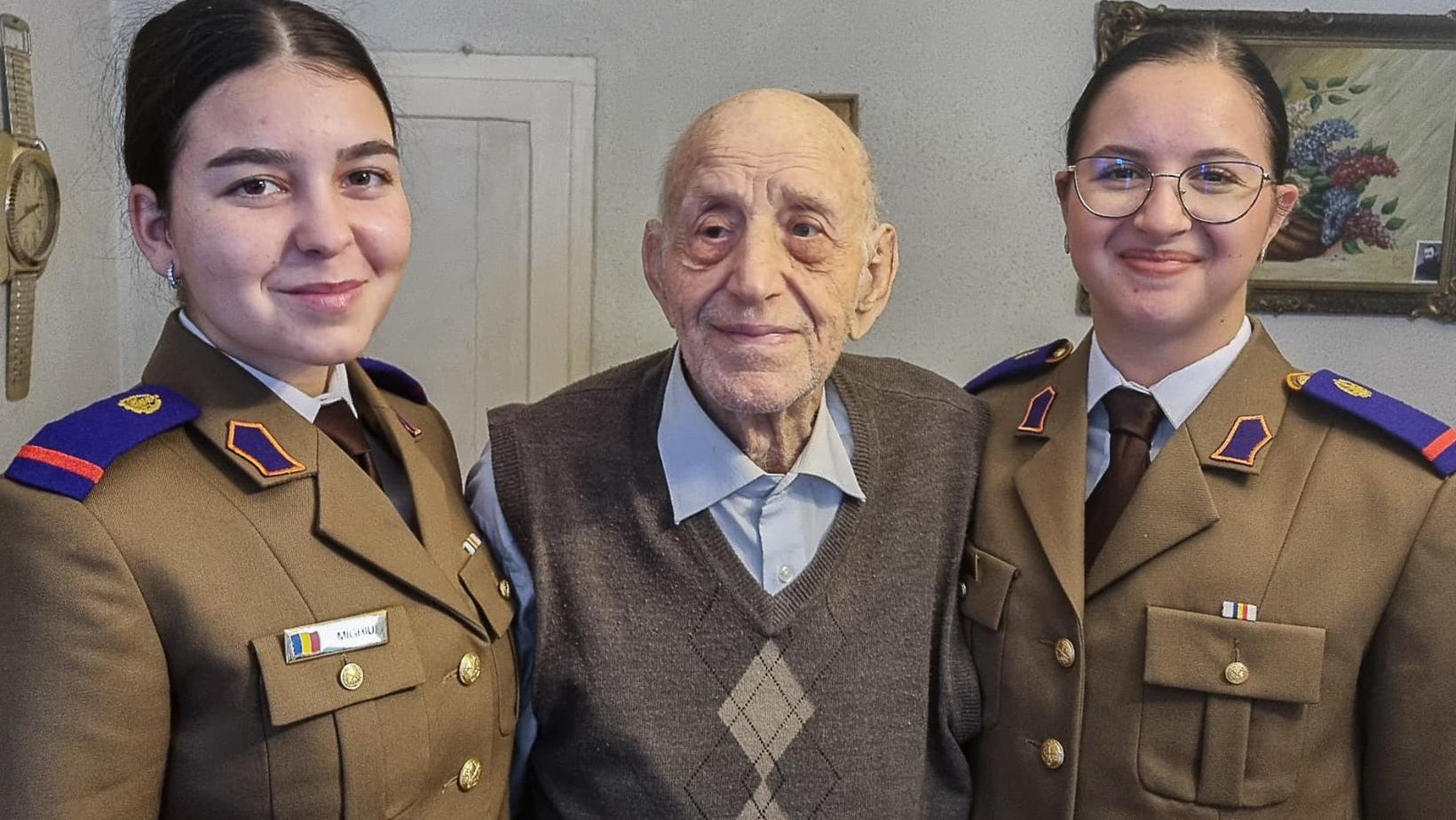 Veteranul de război Nicolae Turcu, sărbătorit la 96 de ani