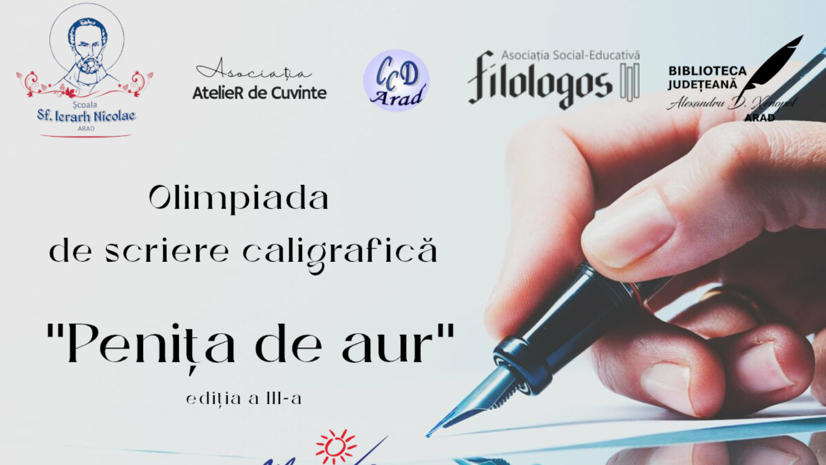 Olimpiada regională de caligrafie ”Penița de aur”, la a III-a ediție