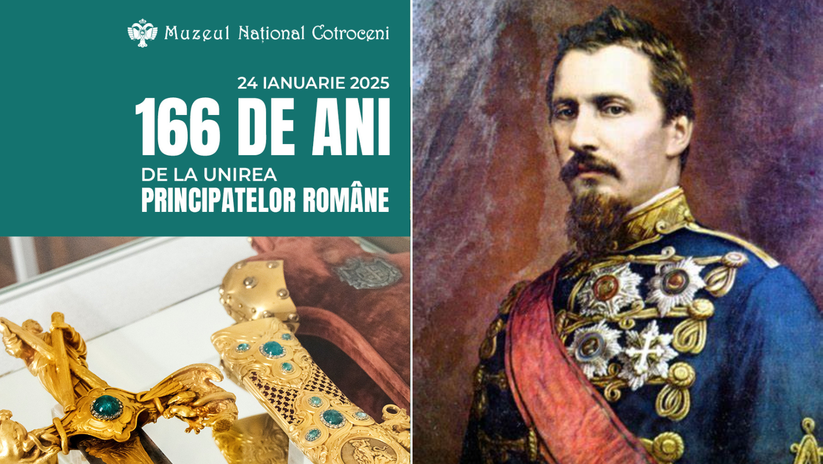 Sabia de paradă a domnitorului Alexandru Ioan Cuza, expusă la Muzeul Naţional Cotroceni