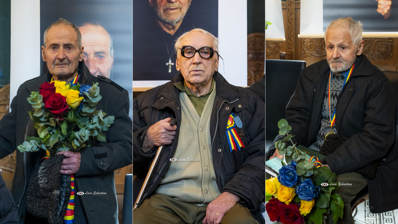 Trei veterani de război, trei vârste venerabile: 98, 99 și 100 de ani!