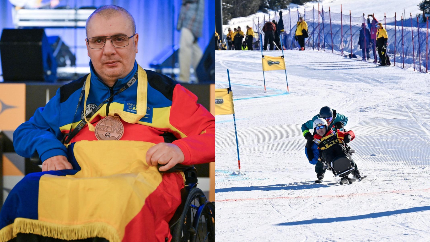 Daniel Porumb a câștigat medalia de bronz la schi alpin asistat, în cadrul Jocurilor Invictus Vancouver și Whistler 2025