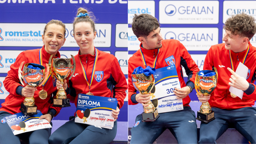 Ei au câștigat medaliile de aur la dublu la Campionatul Național de Tenis de Masă