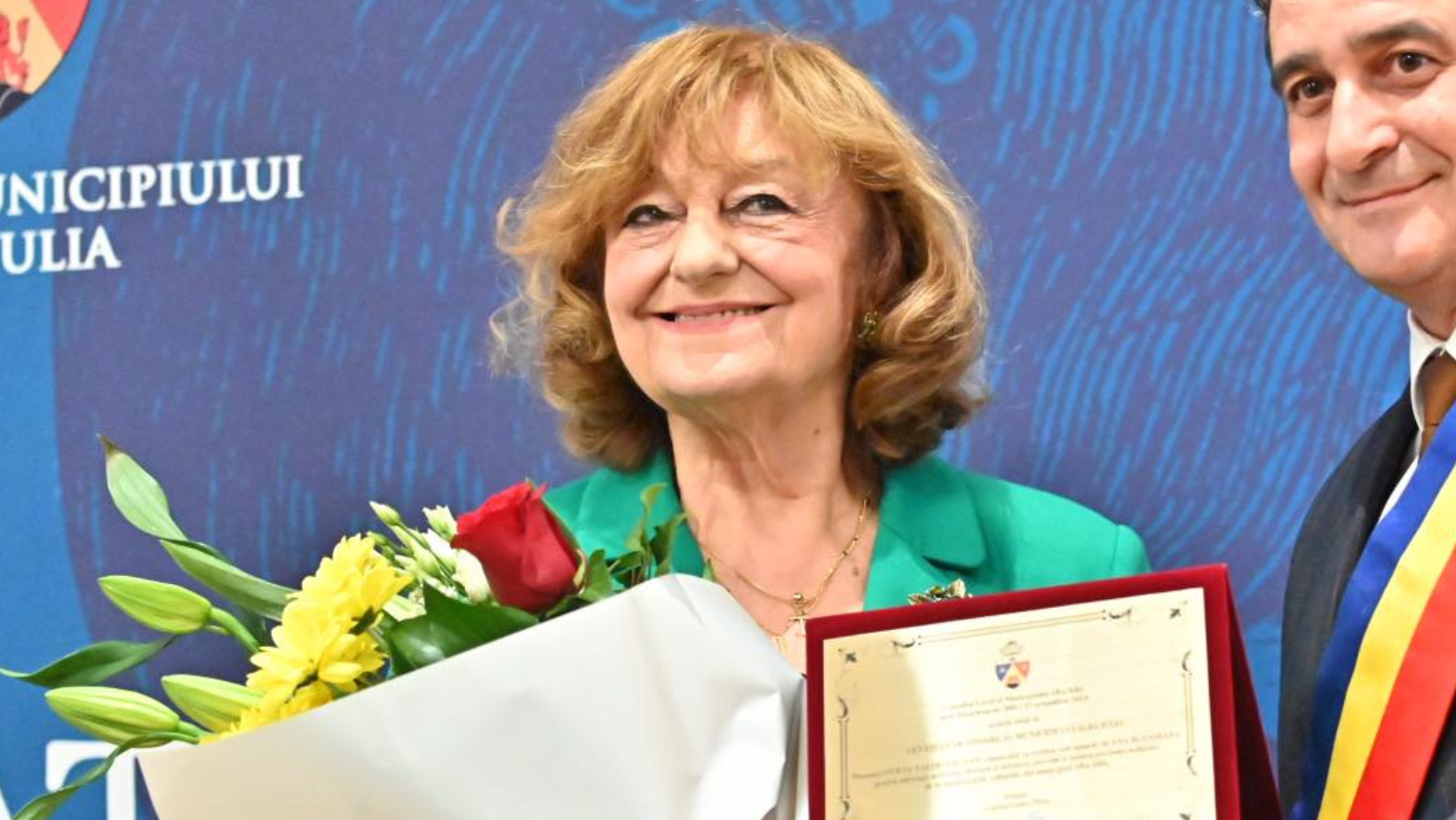 Ana Blandiana a primit titlul de Cetățean de Onoare al Municipiului Alba Iulia