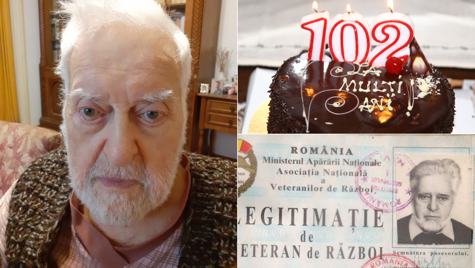 Veteranul de război Ionel Ciortan a împlinit 102 ani