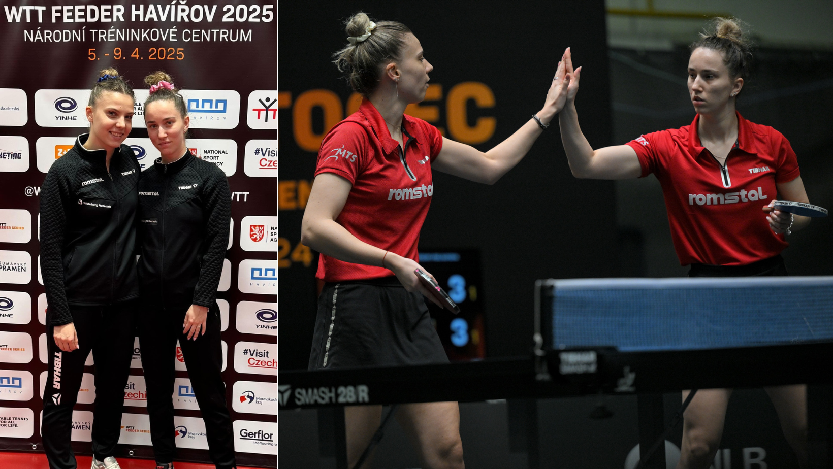 Adina Diaconu și Andreea Dragoman au câștigat medaliile de bronz la WTT Feeder Havirov 2025