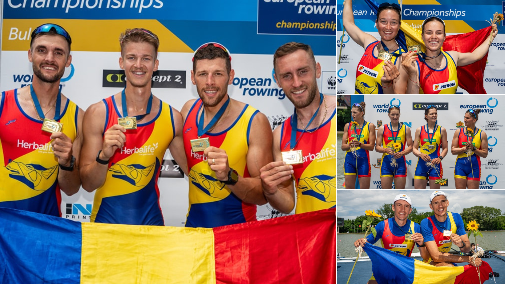Canotorii români au câștigat 3 medalii de aur, 2 de argint și 1 de bronz, în prima zi a Europenelor de la Plovdiv