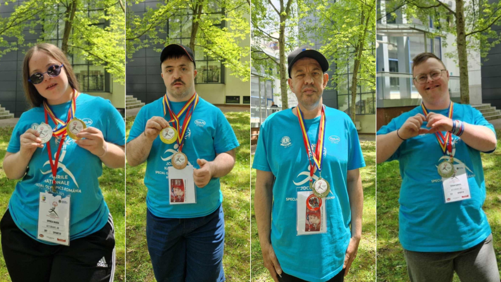 Arădenii Mara, Ovidiu, Samuel și Cosmin au câștigat 6 medalii la Jocurile Naționale Special Olympics România