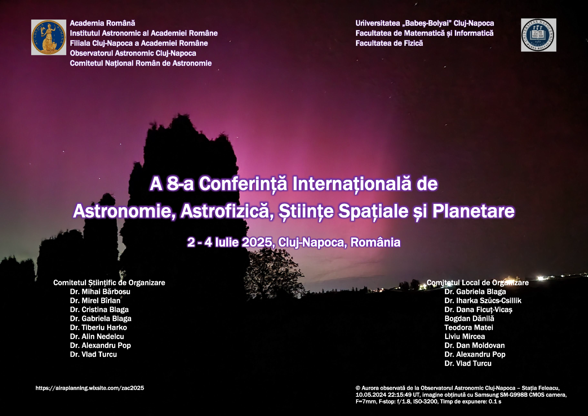Conferința Internațională de Astronomie, Astrofizică, Științe Spațiale și Planetare, la a 8-a ediție