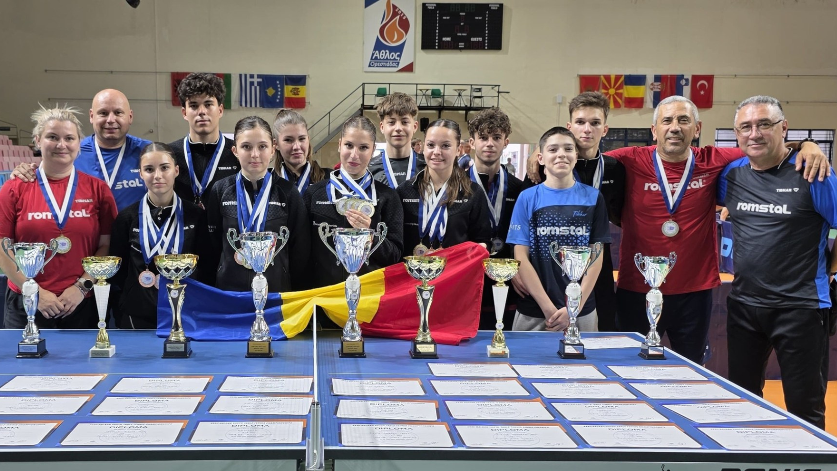 România a câștigat 16 medalii la Campionatele Balcanice de Tenis de Masă pentru Juniori