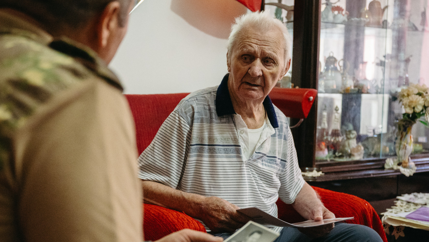 Veteranul de război Ioan Borteș, sărbătorit la 97 de ani