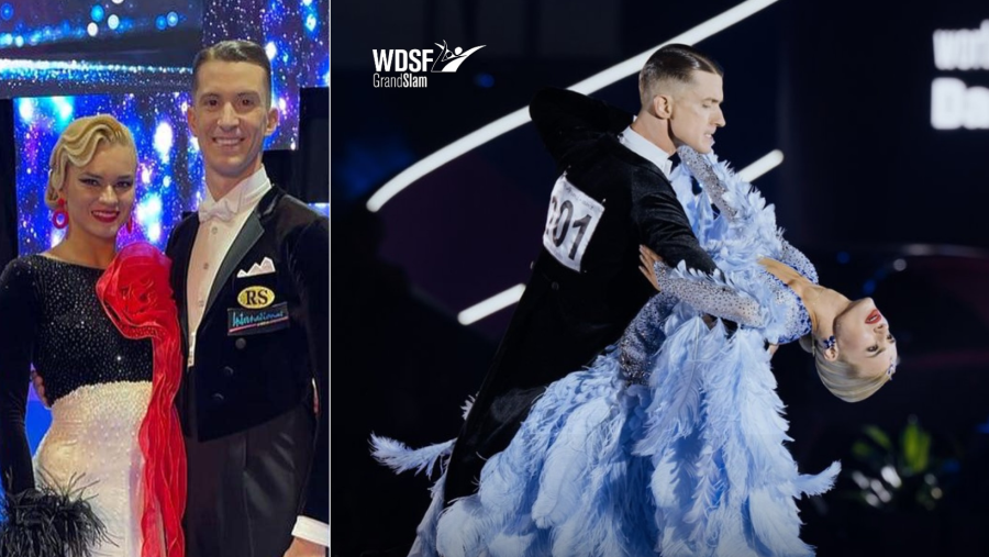 Rareș Cojoc și Andreea Matei, primii dansatori din România care câștigă aurul la un concurs WDSF Grand Slam Standard
