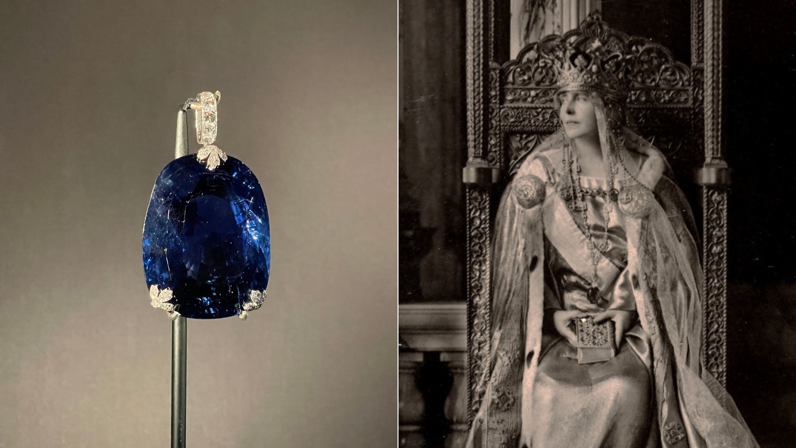 Celebrul safir al Reginei Maria, prezentat în cadrul impresionantei expoziții Cartier de la Victoria and Albert Museum