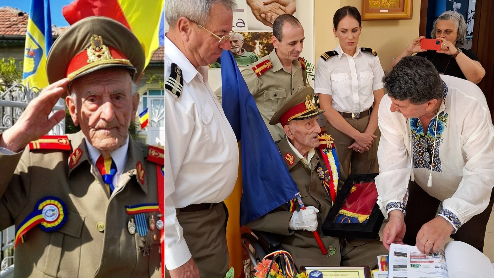 Veteranul de război Ion Banu a împlinit 107 ani