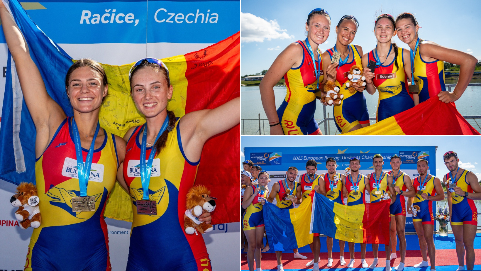 Canotorii români au câștigat 6 medalii de aur, 1 de argint și 2 de bronz la Campionatele Europene Under23 de la Racice