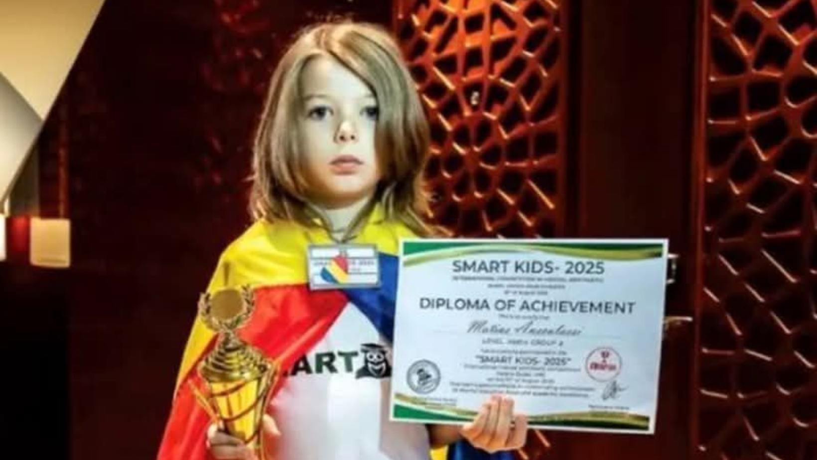 La doar 9 ani, Matias Aneculăesi este Super Campion Mondial la aritmetică mentală