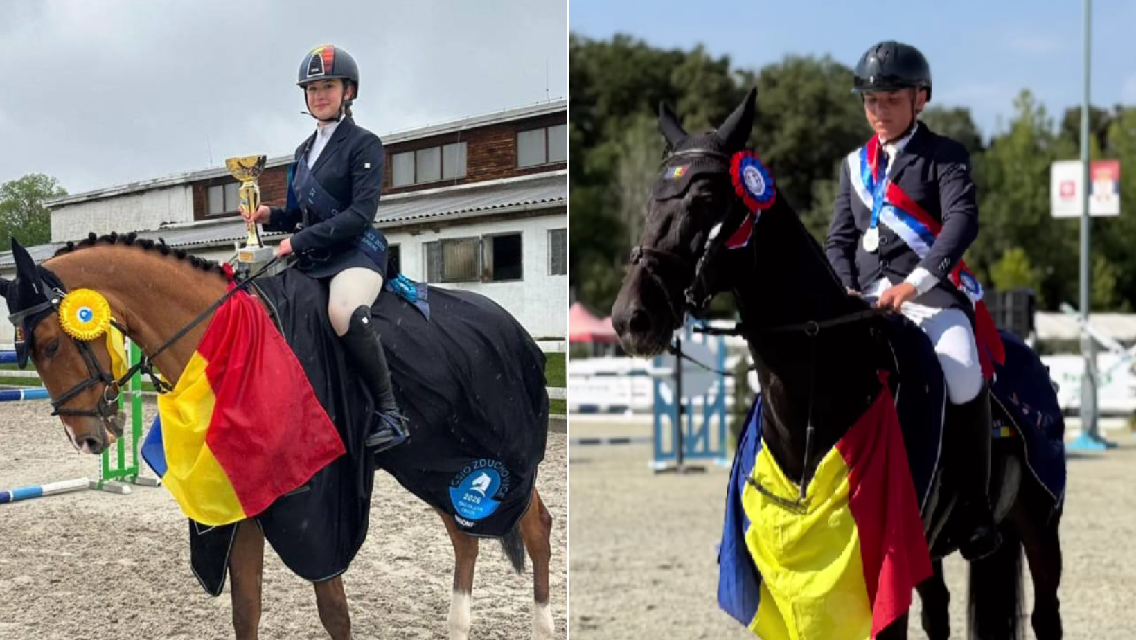Horia Butuza și Ilinca Barna, campioni balcanici la Echitație