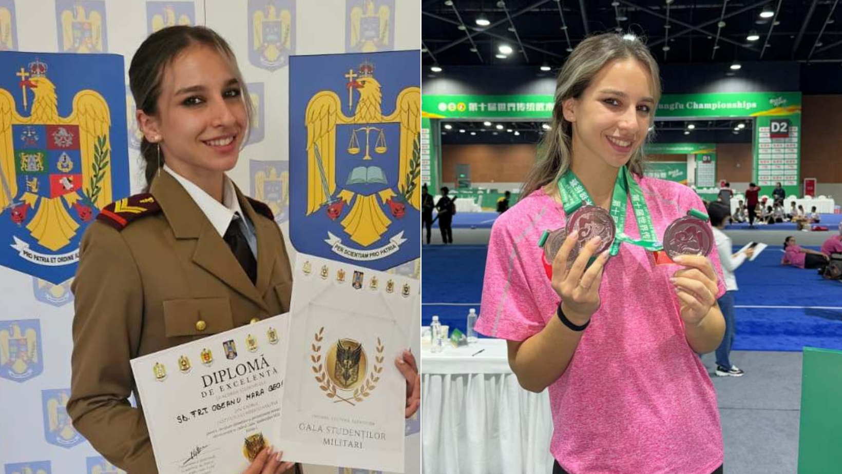 Student caporal Obeanu Mara Georgia Alina, Vicecampioană Mondială la Kung-Fu