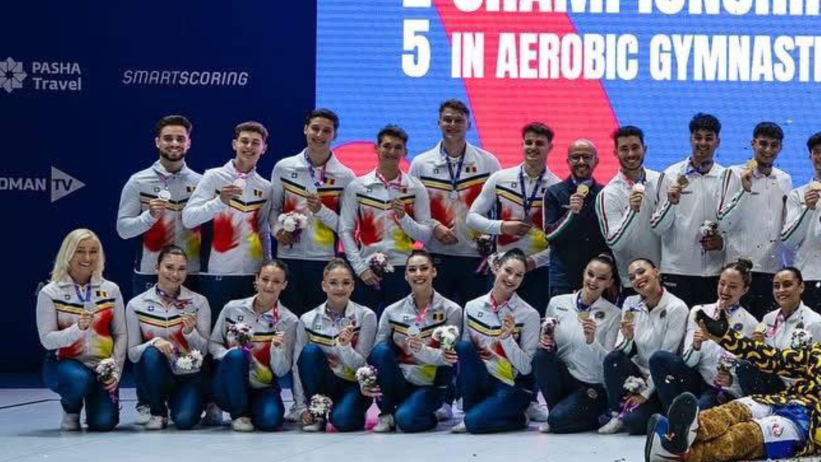 Medalie de argint pentru România la Campionatele Europene de Gimnastică Aerobică de la Ganja