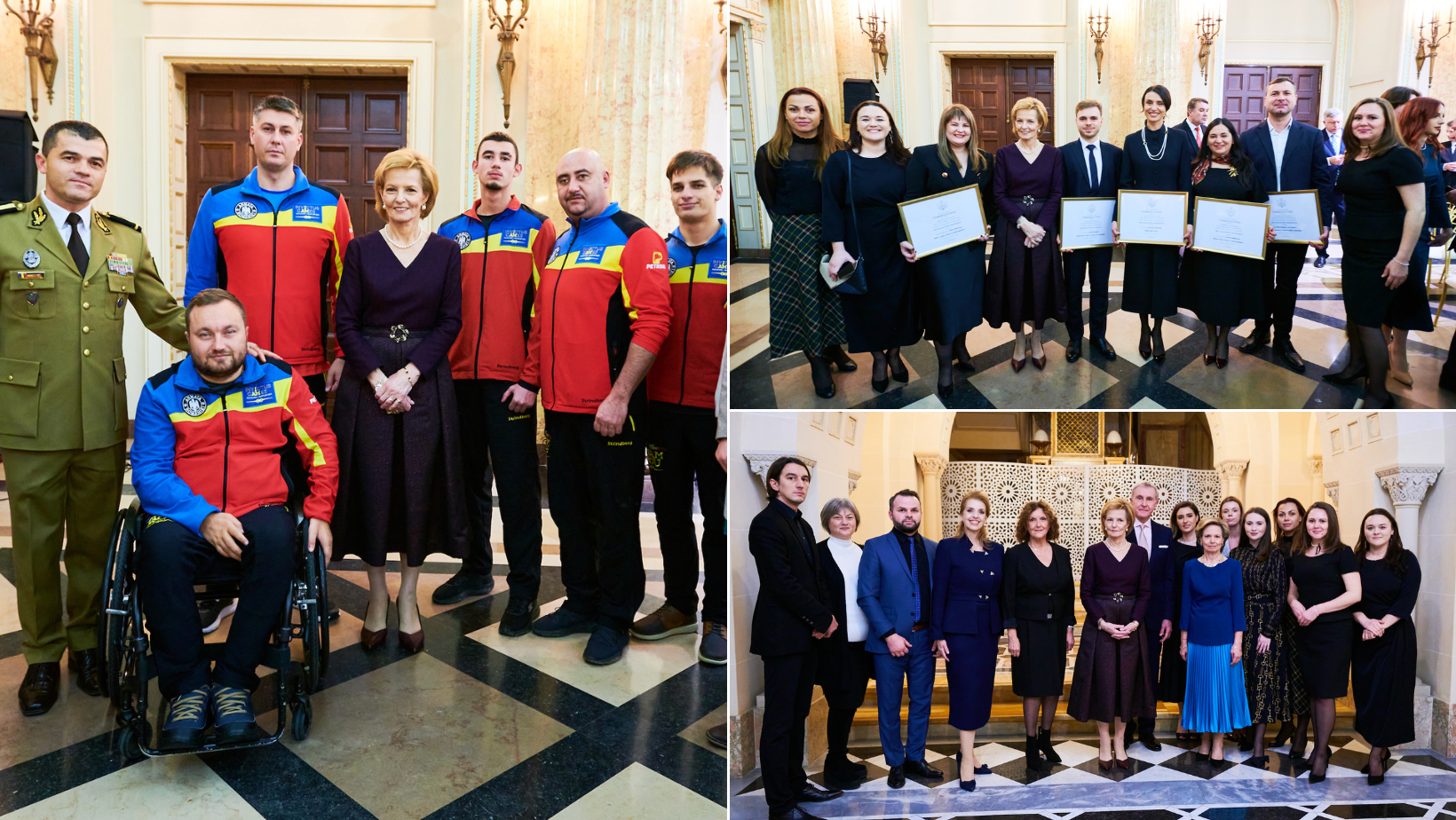 Olimpici, profesori, sportivi paralimpici și artiști, elogiați la Palatul Regal în cadrul Galei Curajului Civic